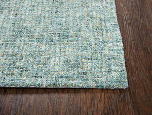 Alora Decor Storm Hand-Tufted Geometric Wool Rug In Calming Teal And Blue — Textured, Durable, Low-Profile 3' x 5' STMST100600890305