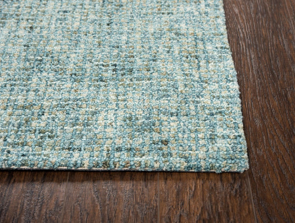 Alora Decor Storm Hand-Tufted Geometric Wool Rug In Calming Teal And Blue — Textured, Durable, Low-Profile 3' x 5' STMST100600890305