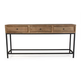 Finneas Console Limed Grey Oak, Black Metal ST1468-165 E272 Zentique