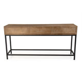 Finneas Console Limed Grey Oak, Black Metal ST1468-165 E272 Zentique