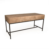 Finneas Desk Limed Grey Oak, Black Metal ST1468-Writing Desk Zentique