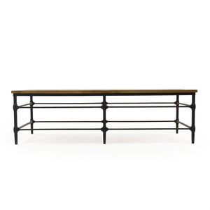 Aveline Coffee Table Distressed Pine, Black Metal ST377 Zentique