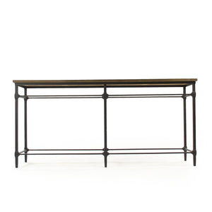 Aveline Console Distressed Pine, Black Metal ST380 701 Zentique