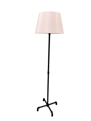 House Of Troy Studio Industrial Floor Lamp With Stylish Fabric Shade – Perfect For Modern Home Décor And Lighting Black Metal St600-blk