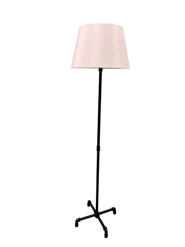 House Of Troy Studio Industrial Floor Lamp With Stylish Fabric Shade – Perfect For Modern Home Décor And Lighting Black Metal St600-blk