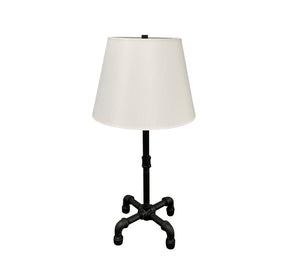 House Of Troy Studio Industrial Table Lamp With Elegant Fabric Shade For Modern Home Décor And Ambiance Black Metal St650-blk