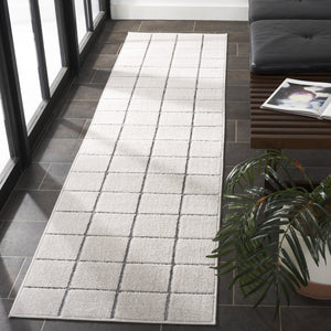 Safavieh Stella Contemporary Area Rug - Chic Ivory And Grey Checkerboard Design For Stylish Interiors Ivory ,Grey Polypropylene Pile Sta108b-5