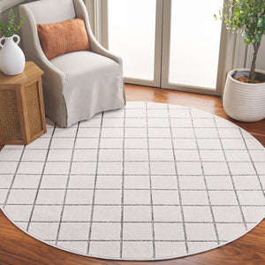 Safavieh Stella Contemporary Area Rug - Chic Ivory And Grey Checkerboard Design For Stylish Interiors Ivory ,Grey Polypropylene Pile Sta108b-5