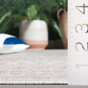 Safavieh Stella Premium Polypropylene Area Rug – Stylish Beige And Blue Design For Modern Home Décor Beige ,Blue Polypropylene Pile Sta109b-9