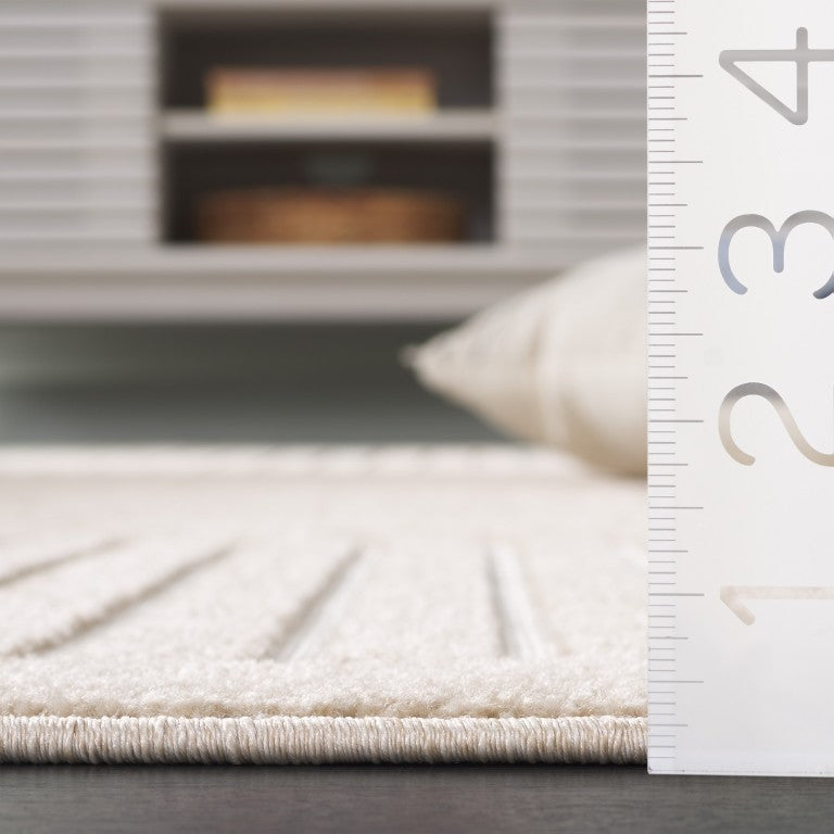 Safavieh Stella Polypropylene Hallway Runner Solid Beige Ivory Low Pile Minimalist Entryway Rug STA113B-27
