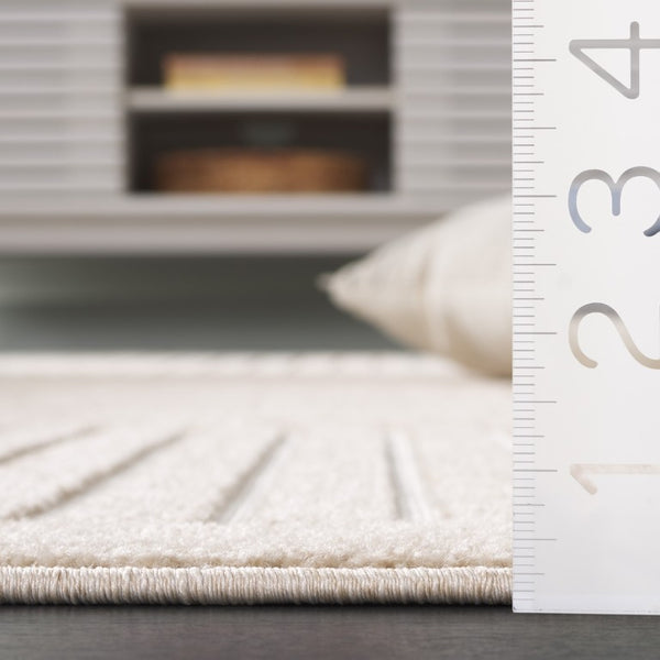 Safavieh Stella Polypropylene Hallway Runner Solid Beige Ivory Low Pile Minimalist Entryway Rug STA113B-27
