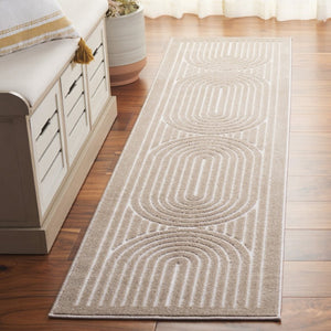 Safavieh Stella Polypropylene Hallway Runner Solid Beige Ivory Low Pile Minimalist Entryway Rug STA113B-27