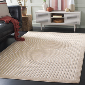 Safavieh Stella Modern Beige And Ivory Geometric Area Rug — Durable Polypropylene Pile, Stain-Resistant, Turkish-Made (3 Ft X 5 Ft) 3'-0" x 5'-0" STA113B-3