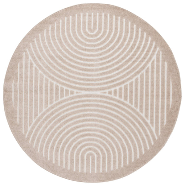 Safavieh Stella Modern Beige And Ivory Geometric Area Rug — Durable Polypropylene Pile, Stain-Resistant, Turkish-Made (3 Ft X 5 Ft) 3'-0" x 5'-0" STA113B-3