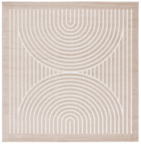 Safavieh Stella Contemporary Beige & Ivory Area Rug, Low-Profile Power-Loomed Polypropylene, Durable Elegance 6'-0" x 9'-0" STA113B-6