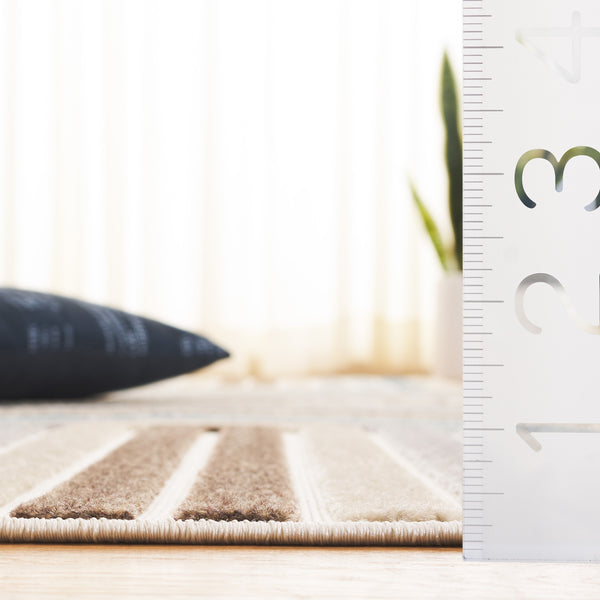 Safavieh Stella Indoor/Outdoor Area Rug - Stylish Durable Design With Plush Comfort For Home & Patio Use Ivory ,Brown Blue Polypropylene Pile Sta116a-8