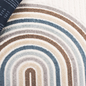 Safavieh Stella Indoor/Outdoor Area Rug - Stylish Durable Design With Plush Comfort For Home & Patio Use Ivory ,Brown Blue Polypropylene Pile Sta116a-8