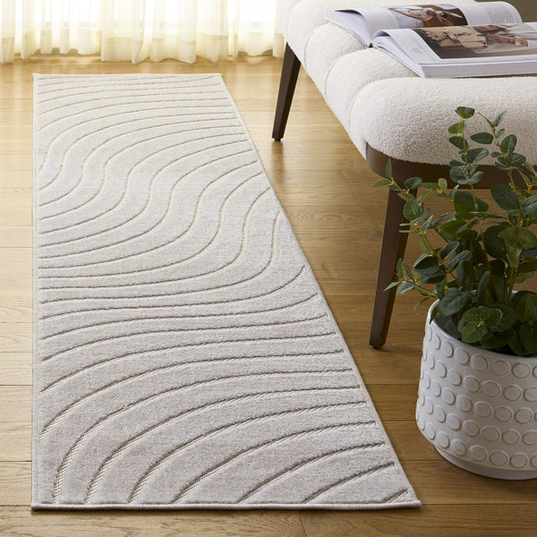 Safavieh Stella Contemporary Ivory Area Rug With Abstract Modern Pattern, Plush Polypropylene, Durable Elegance 9'-0" x 12'-0" STA144A-9