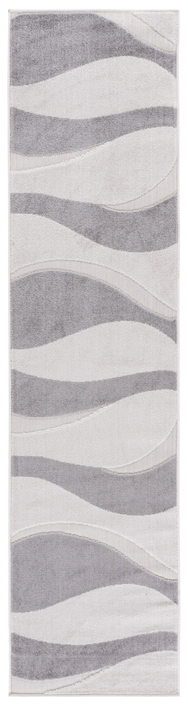 Safavieh Stella Ivory And Grey Square Area Rug — Low-Profile Power-Loomed Polypropylene, Durable Modern Style 6'-7" x 6'-7" STA148A-7SQ