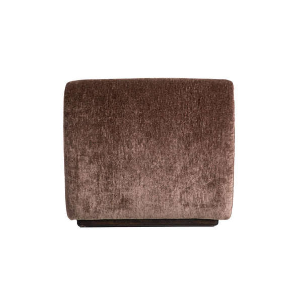 Lh Imports Sterling Modular - Stylish Armless Chair With Durable Upholstery For Modern Home Elegance Brown Rubberwood,Plywood,Hr Foam,Steel,Polyester Ste047-arml