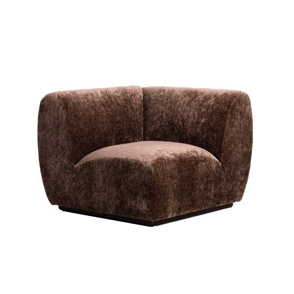 Lh Imports Sterling Modular - Stylish Armless Chair With Durable Upholstery For Modern Home Elegance Brown Rubberwood,Plywood,Hr Foam,Steel,Polyester Ste047-corn