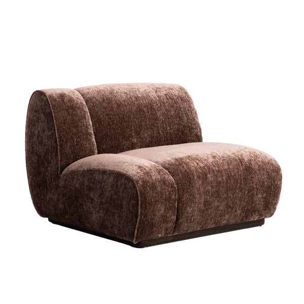 Lh Imports Sterling Modular - Stylish Armless Chair With Durable Upholstery For Modern Home Elegance Brown Rubberwood,Plywood,Hr Foam,Steel,Polyester Ste047-lhf-chai