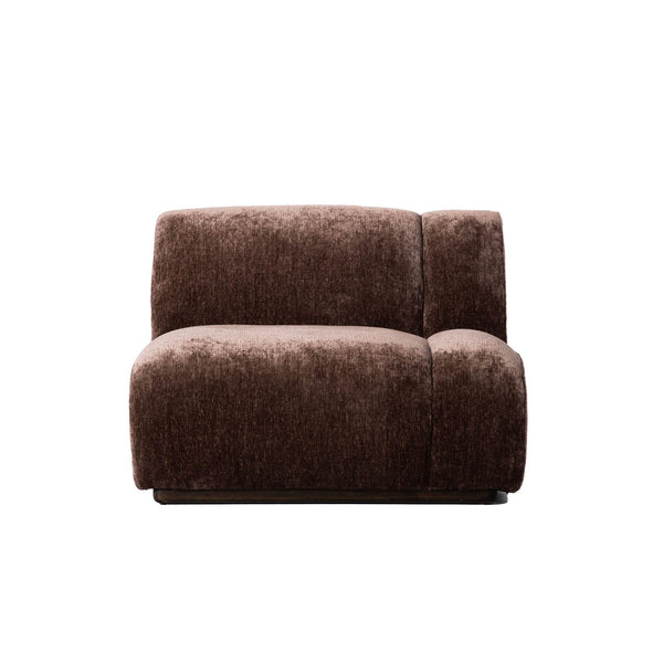 Lh Imports Sterling Modular - Stylish Armless Chair With Durable Upholstery For Modern Home Elegance Brown Rubberwood,Plywood,Hr Foam,Steel,Polyester Ste047-rhf-chai