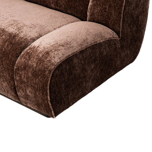 Lh Imports Sterling Modular - Stylish Armless Chair With Durable Upholstery For Modern Home Elegance Brown Rubberwood,Plywood,Hr Foam,Steel,Polyester Ste047-rhf-chai