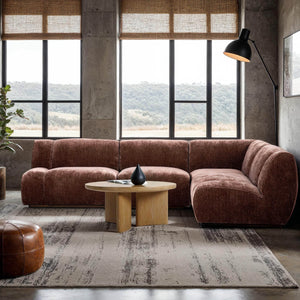 Lh Imports Sterling Modular - Stylish Armless Chair With Durable Upholstery For Modern Home Elegance Brown Rubberwood,Plywood,Hr Foam,Steel,Polyester Ste047s