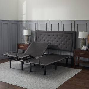 Malouf E255 Adjustable Bed Base With Wireless Remote, Zero-gravity And Anti-snore Positions For Comfort Charcoal Charcoal Stmae255qqab