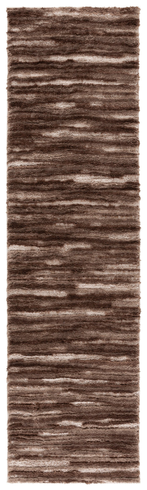 Safavieh Seattle Shag Area Rug - Luxurious Softness, Stylish Design For Cozy Living Spaces And Comfort Brown ,Ivory Polyester Ste908t-7r