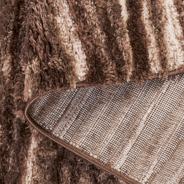 Safavieh Seattle Shag Area Rug - Luxurious Softness, Stylish Design For Cozy Living Spaces And Comfort Brown ,Ivory Polyester Ste908t-7r