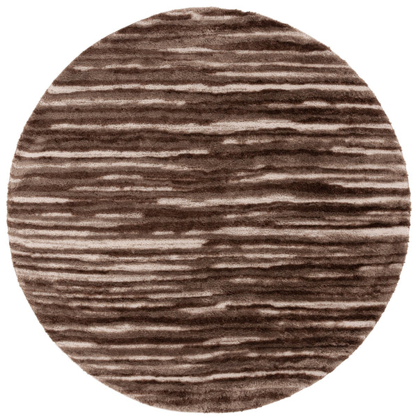 Safavieh Seattle Shag Area Rug - Luxurious Softness, Stylish Design For Cozy Living Spaces And Comfort Brown ,Ivory Polyester Ste908t-7r