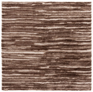 Safavieh Seattle Shag Area Rug - Luxurious Softness, Stylish Design For Cozy Living Spaces And Comfort Brown ,Ivory Polyester Ste908t-7r