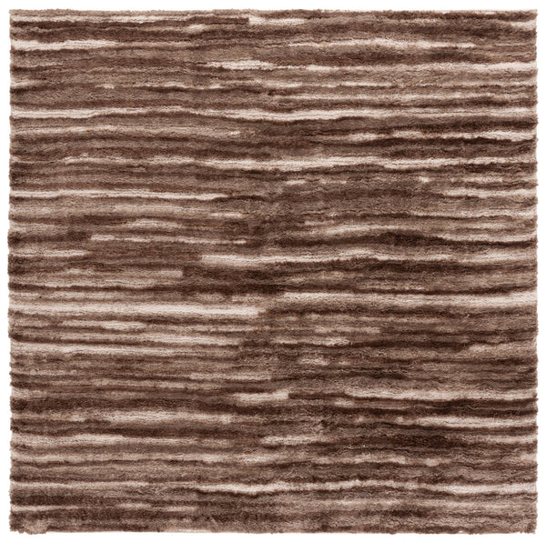 Safavieh Seattle Shag Area Rug - Luxurious Softness, Stylish Design For Cozy Living Spaces And Comfort Brown ,Ivory Polyester Ste908t-7r