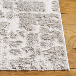 Safavieh Seattle Shag Area Rug - Soft Polyester Comfort In Elegant Neutral Tones For Stylish Home Décor Light Grey ,Grey Polyester Ste909f-7sq