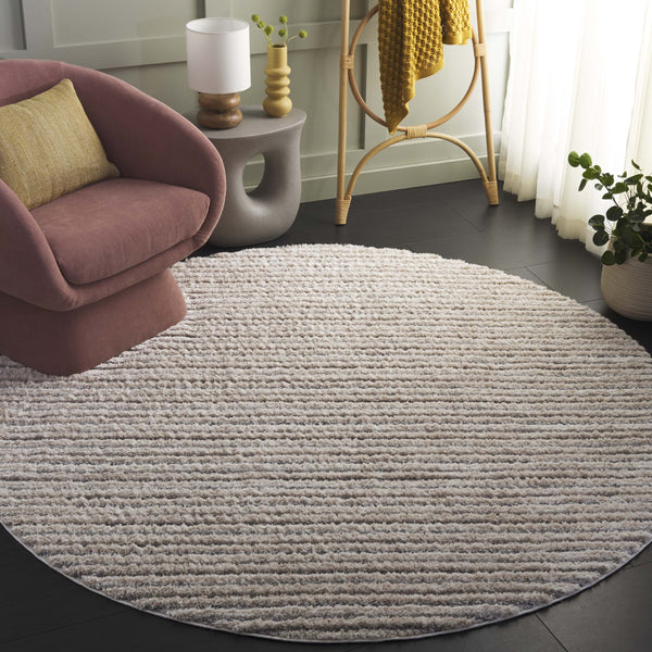 Safavieh Seattle Shag Rug Collection – Luxurious Polyester Design For Cozy Modern Living Spaces And Decor Grey ,Beige Polyester Ste910b-7r