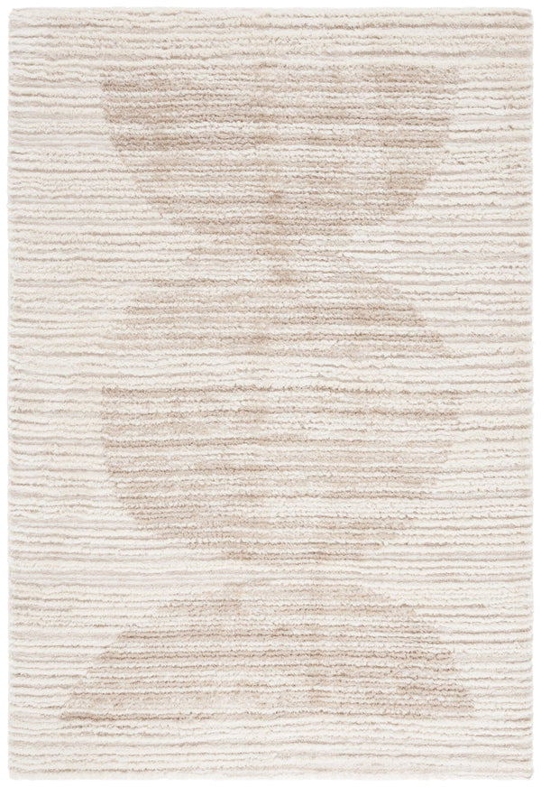 Safavieh Seattle Shag Area Rug - Luxurious Polyester Texture In Elegant Neutral Tones For Any Room Decor Ivory ,Beige Polyester Ste911b-7r