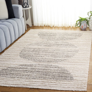 Safavieh Seattle Shag Area Rug - Luxurious Polyester Texture In Elegant Neutral Tones For Any Room Decor Ivory ,Grey Polyester Ste911f-7sq