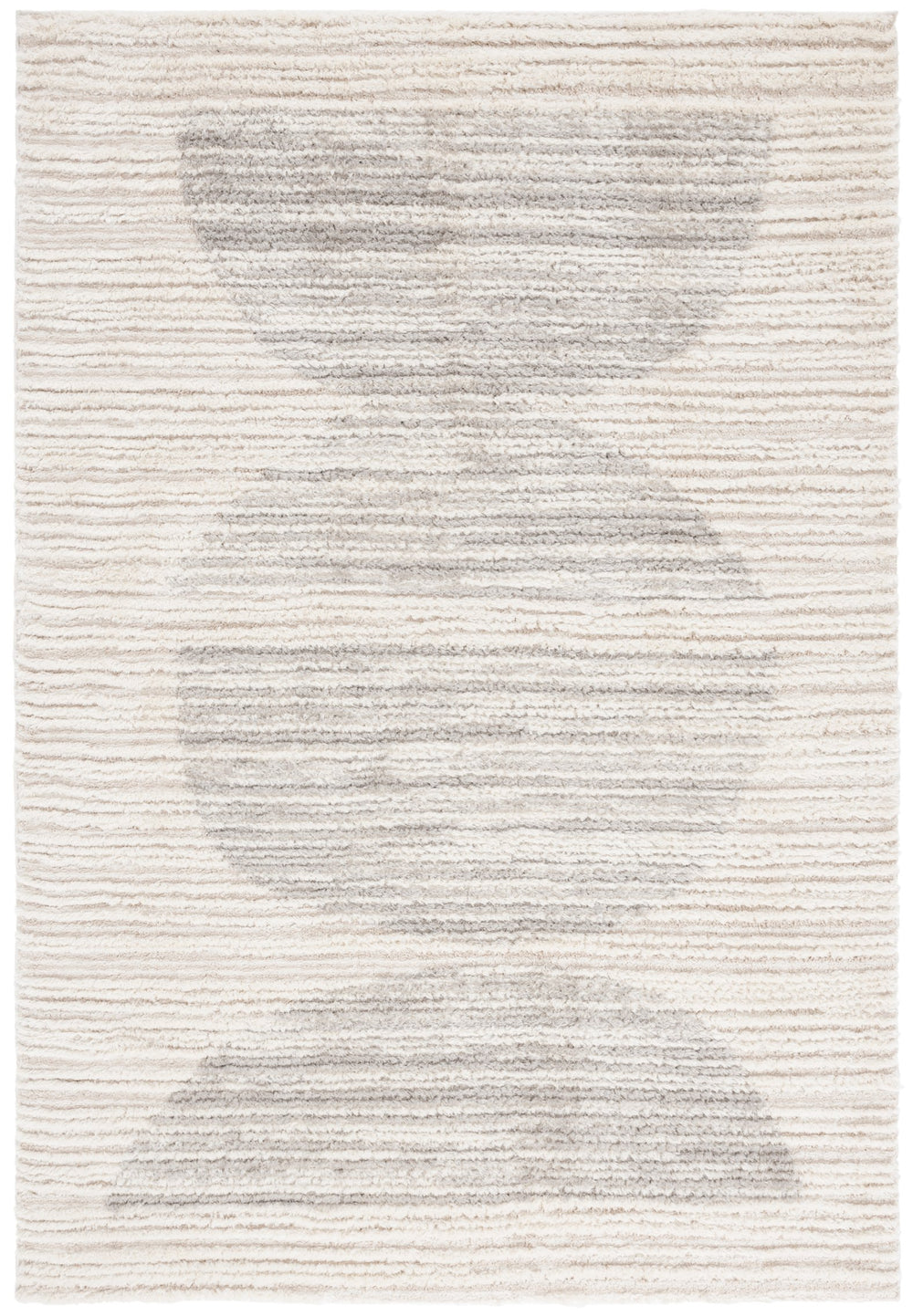Safavieh Seattle Shag Area Rug - Luxurious Polyester Texture In Elegant Neutral Tones For Any Room Decor Ivory ,Grey Polyester Ste911f-7sq