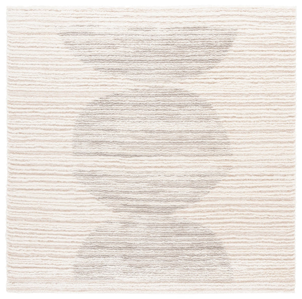 Safavieh Seattle Shag Area Rug - Luxurious Polyester Texture In Elegant Neutral Tones For Any Room Decor Ivory ,Grey Polyester Ste911f-7sq