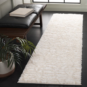 Safavieh Seattle Shag Runner Rug - Luxurious Polyester Design For Cozy Living Spaces And Stylish Decor Ivory Polyester Ste912a-7sq