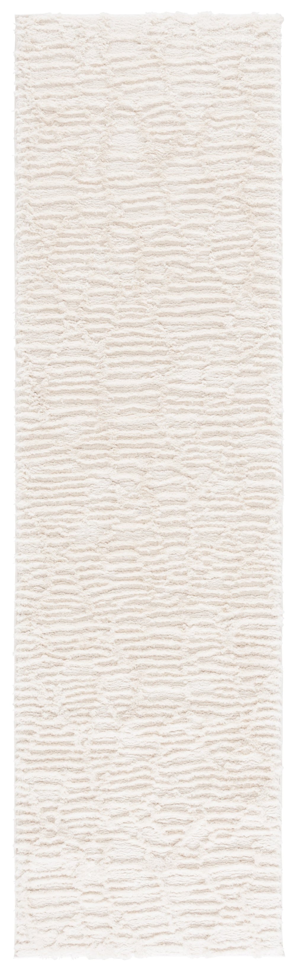 Safavieh Seattle Shag Runner Rug - Luxurious Polyester Design For Cozy Living Spaces And Stylish Decor Ivory Polyester Ste912a-7sq