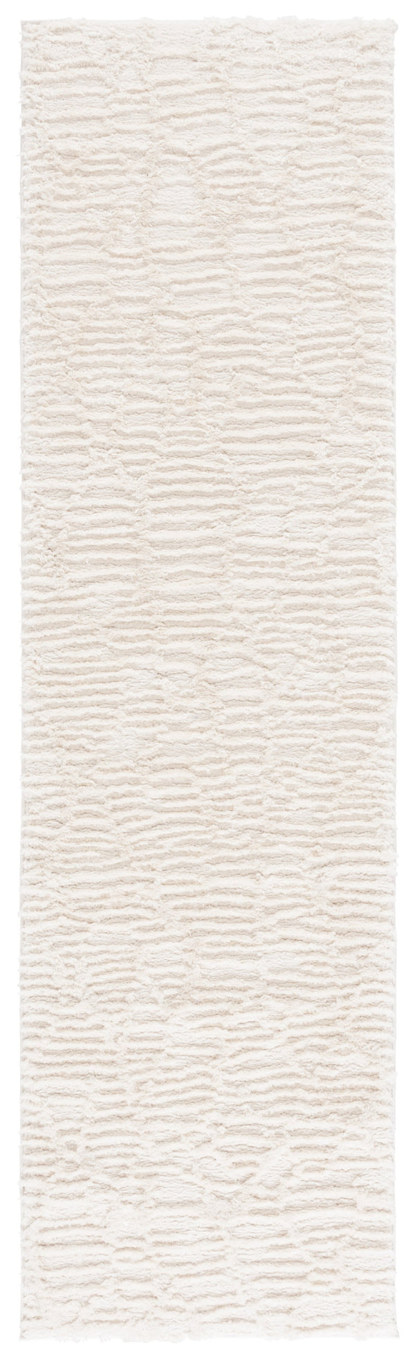 Safavieh Seattle Shag Runner Rug - Luxurious Polyester Design For Cozy Living Spaces And Stylish Decor Ivory Polyester Ste912a-7sq