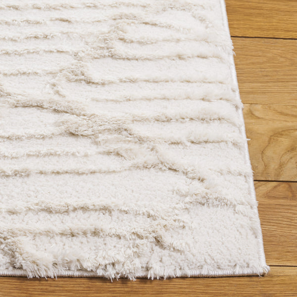 Safavieh Seattle Shag Runner Rug - Luxurious Polyester Design For Cozy Living Spaces And Stylish Decor Ivory Polyester Ste912a-7sq