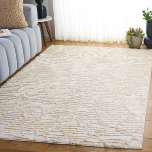 Safavieh Seattle Shag Runner Rug - Luxurious Polyester Design For Cozy Living Spaces And Stylish Decor Ivory Polyester Ste912a-7sq