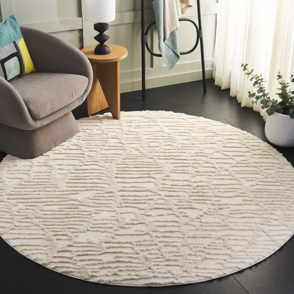 Safavieh Seattle Shag Runner Rug - Luxurious Polyester Design For Cozy Living Spaces And Stylish Decor Ivory Polyester Ste912a-7sq