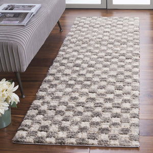 Safavieh Seattle Shag Area Rug - Luxurious Polyester Design In Elegant Ivory And Grey For Modern Spaces Ivory ,Grey Polyester Ste921f-28