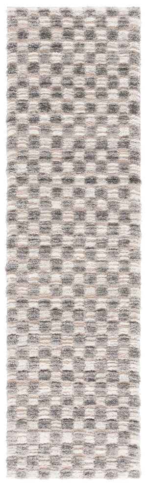 Safavieh Seattle Shag Area Rug - Luxurious Polyester Design In Elegant Ivory And Grey For Modern Spaces Ivory ,Grey Polyester Ste921f-28