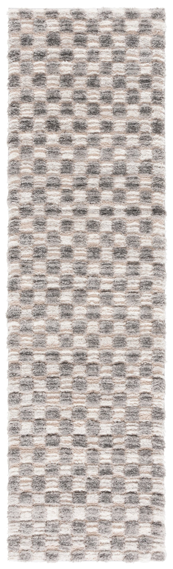 Safavieh Seattle Shag Area Rug - Luxurious Polyester Design In Elegant Ivory And Grey For Modern Spaces Ivory ,Grey Polyester Ste921f-28